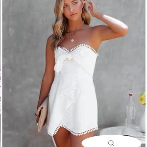 VICI Dolls Cloud 9 Strapless Tie Front Romper, Size Small